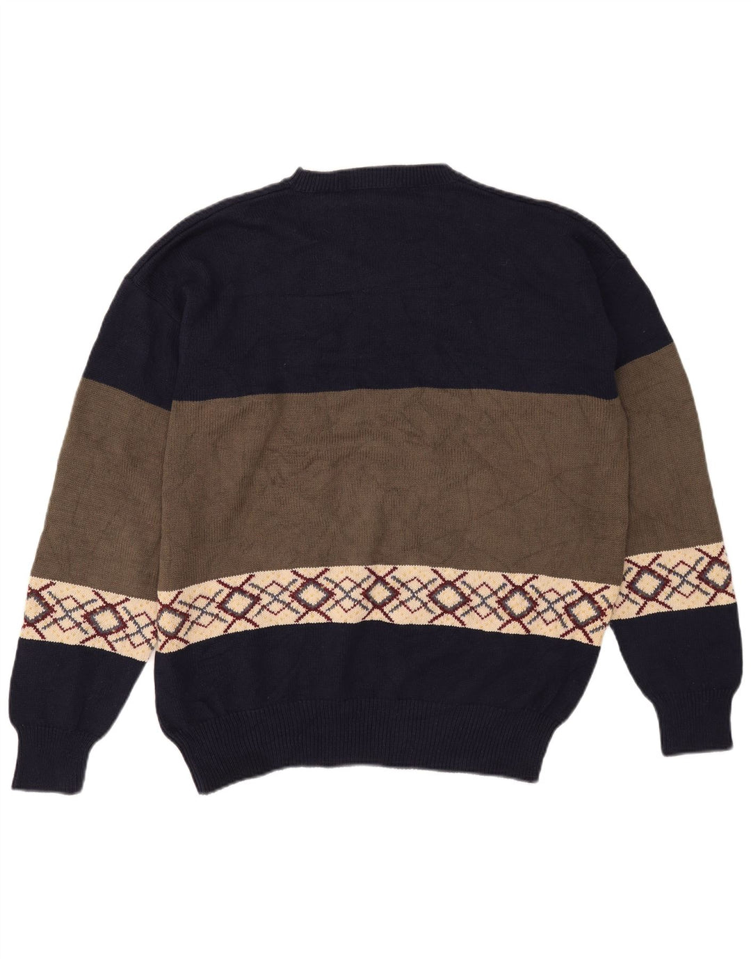 Nautica Herre Golf Crew Neck Jumper Sweater Stor flerfarvet Colourblock