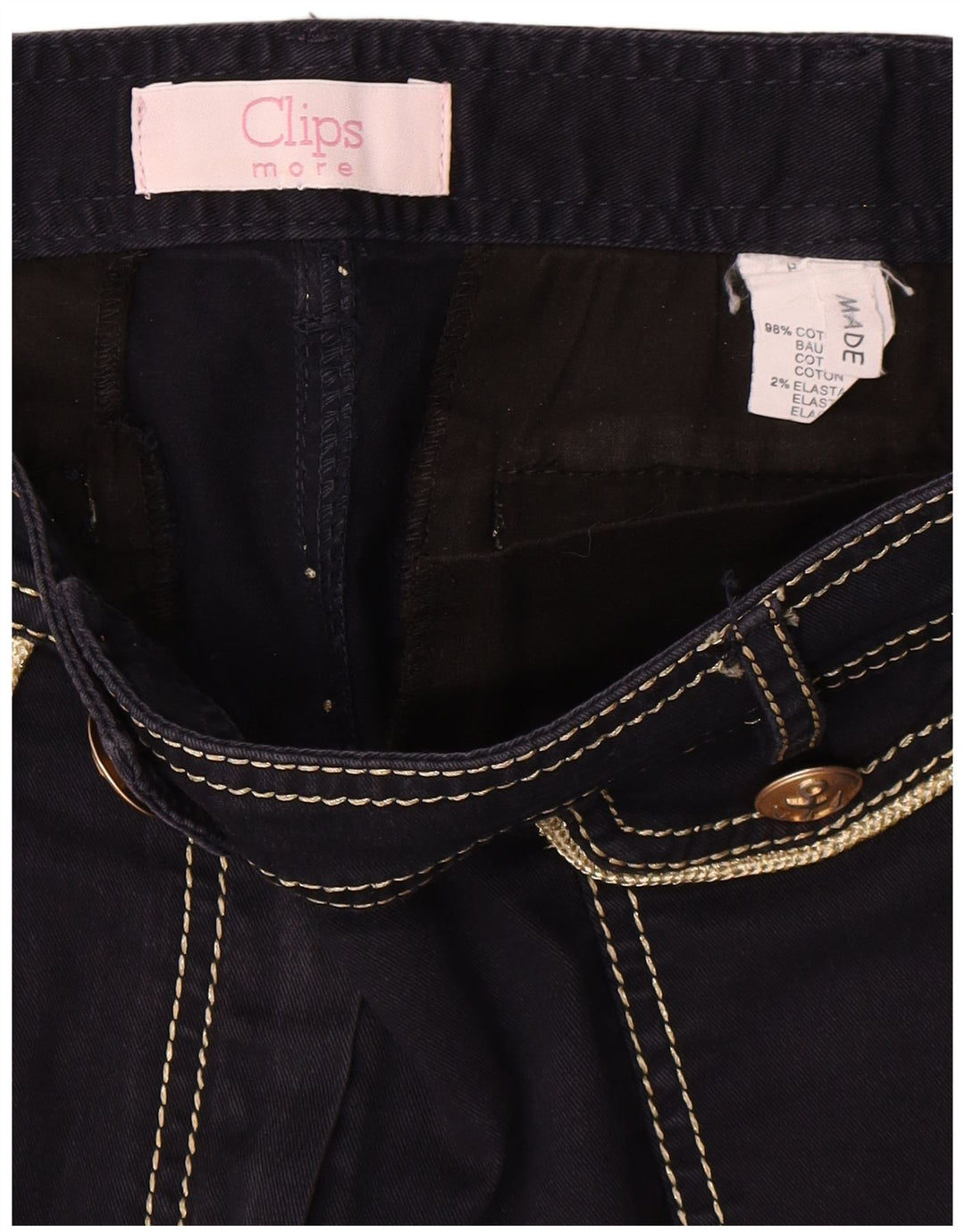 Clips Dame Denim Nederdel W30 Medium Navy Blue Bomuld
