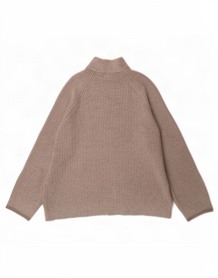 Marks & Spencer Herre Zip Neck Jumper Sweater 3XL Grå Akryl