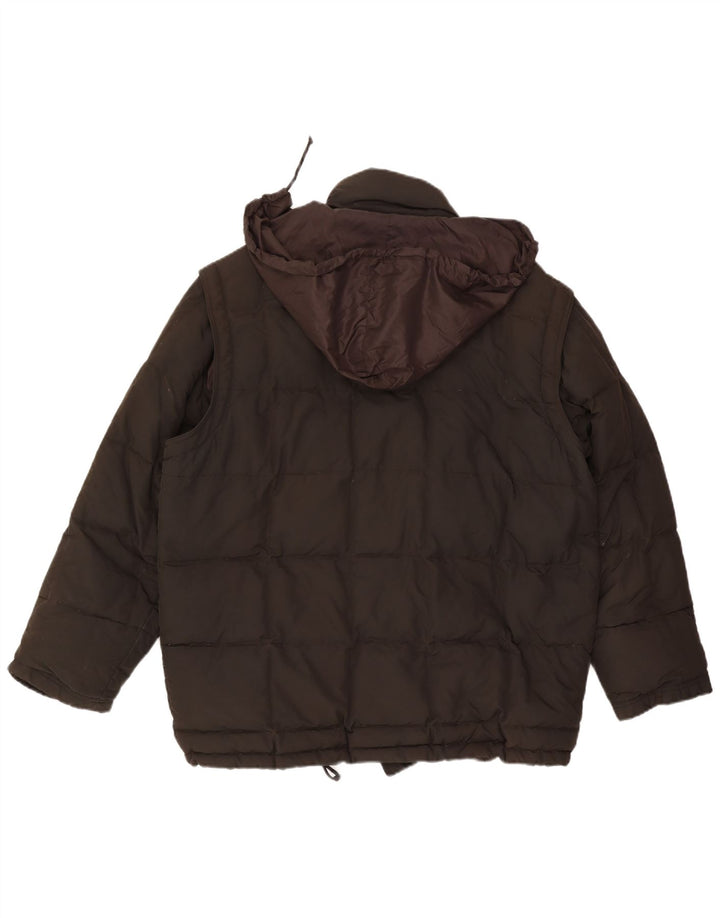 Fay Herre Hooded Loose Fit Polstret Jakke UK 40 Large Brown
