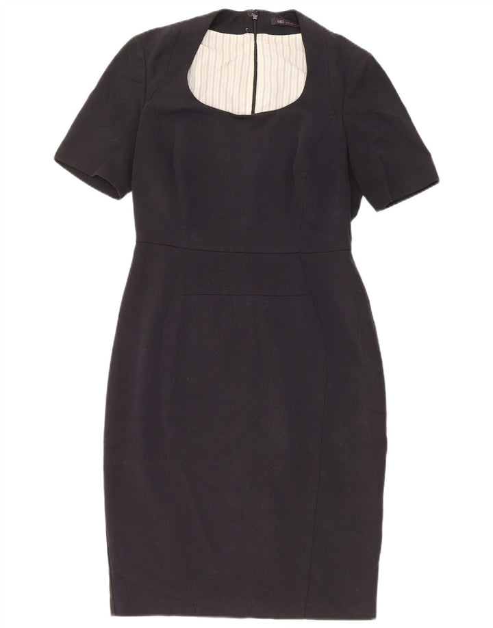 Marks & Spencer Womens Bodycon Dress UK 10 Small Black Polyester