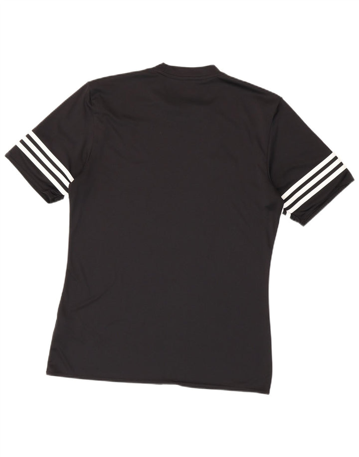 Adidas Herre Climalite T-Shirt Top Medium Sort Polyester