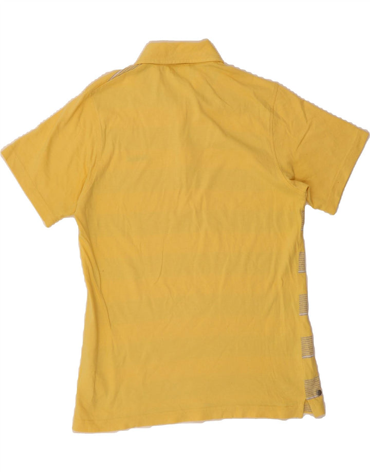 REEBOK Mens Polo Shirt Small Yellow Striped Vintage Reebok and Second-Hand Reebok from Messina Hembry 