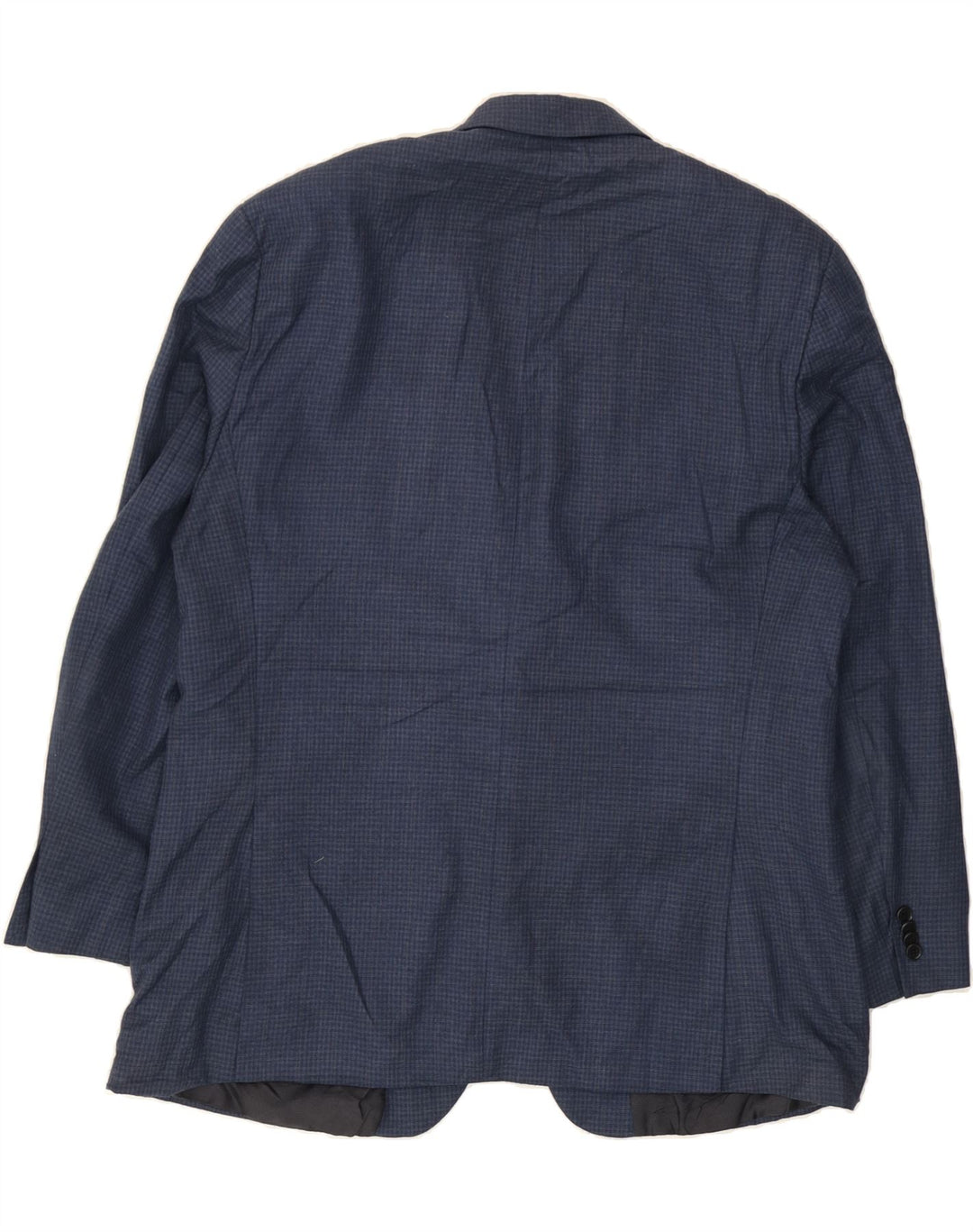 MICHAEL KORS Mens 2 Button Blazer Jacket UK 46 3XL Navy Blue Check Vintage Michael Kors and Second-Hand Michael Kors from Messina Hembry 