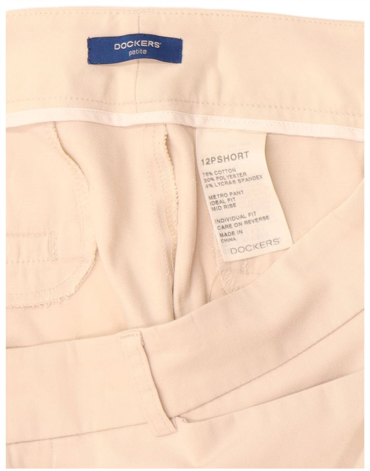DOCKERS Petite Crop Casual Bukser til kvinder US 12 Large W34 L26 Beige