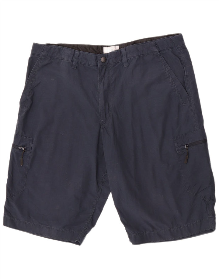 Marks & Spencer Herre Cargo Shorts W36 Large Navy Blue Bomuld