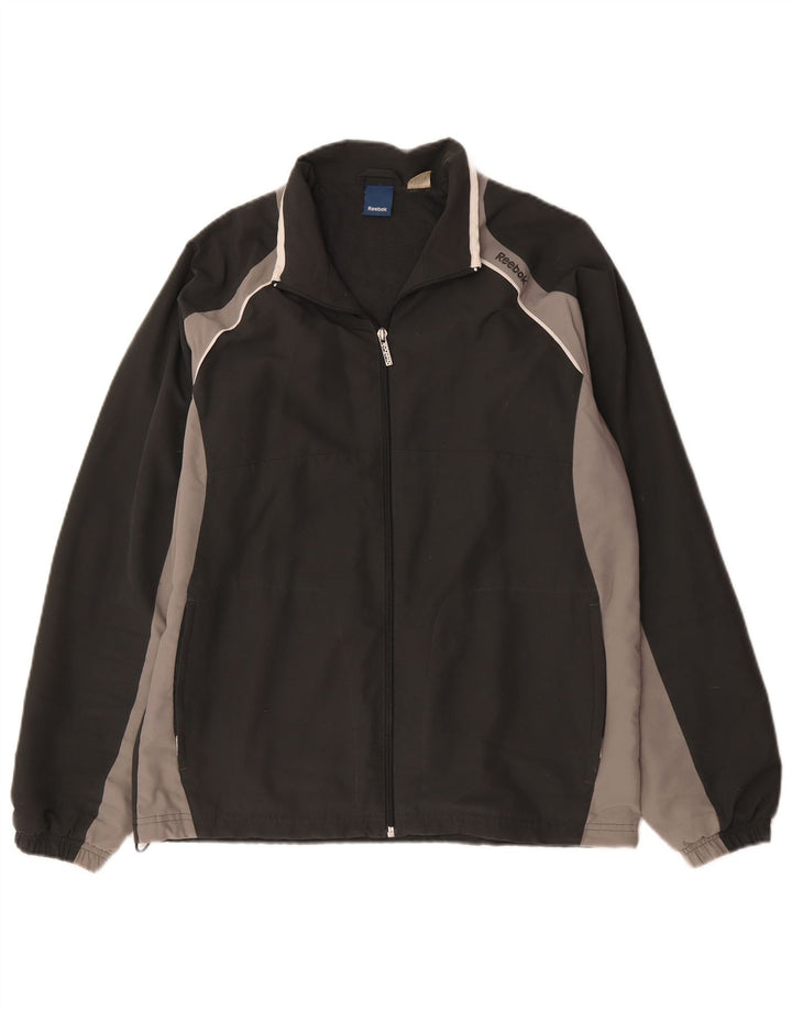 Reebok Træningsdragt til mænd Top jakke Lille sort Colourblock Polyester