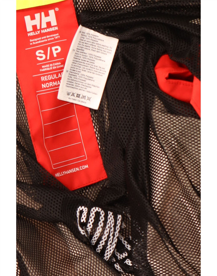 HELLY HANSEN Grafisk regnjakke med hætte til mænd UK 36 Lille rød farveblok