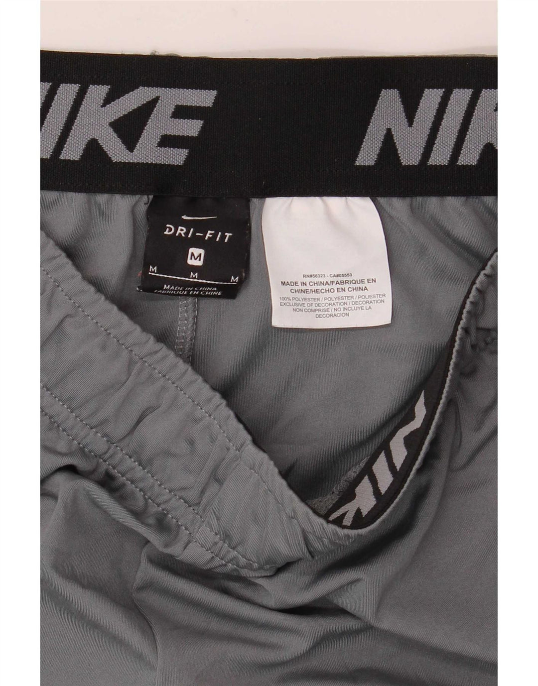 Nike Herre Dri Fit grafiske sportsshorts mellemgrå polyester