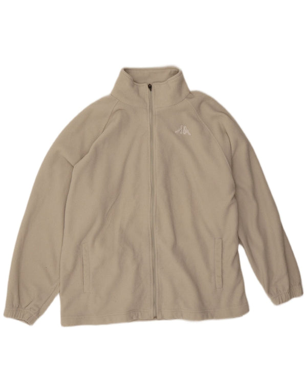Kappa Mens Fleece Jacket UK 40 Large Beige Polyester