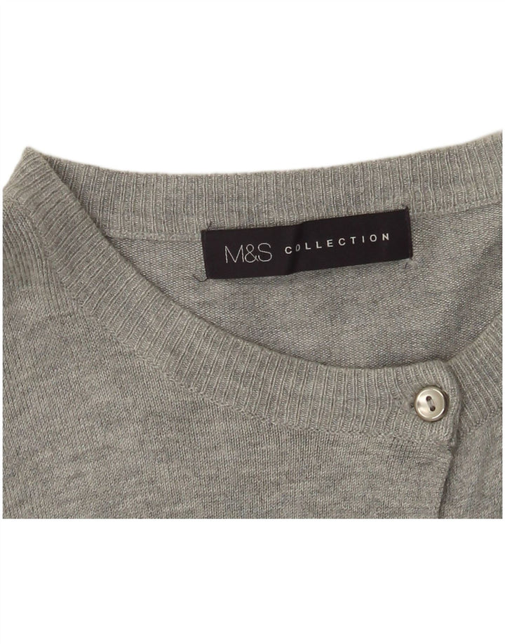 Marks & Spencer Dame Cardigan Sweater UK 10 Small Grey