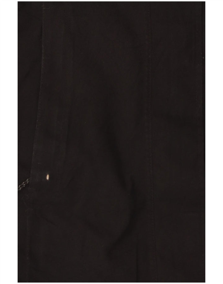 Eddie Bauer Dame Hooded Windbreaker Coat UK 6 XS Sort Polyester