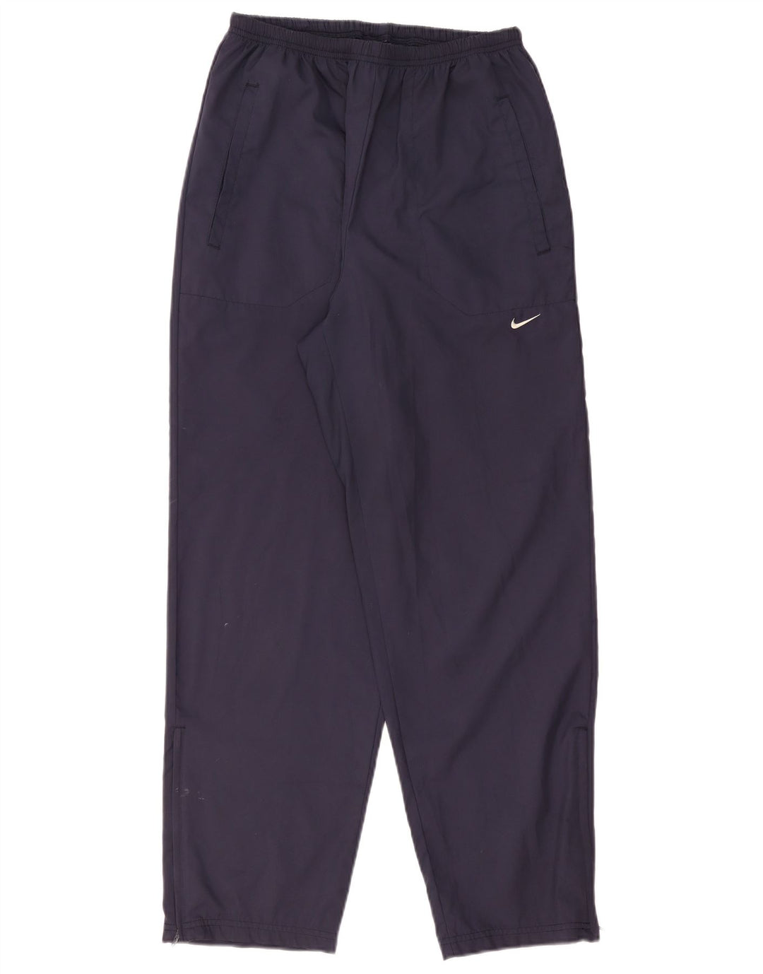NIKE træningsdragtsbukser til kvinder US 12/14 Large Navy Blue Polyester