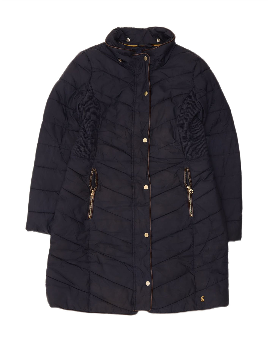 JOULES Womens Padded Coat UK 14 Medium Navy Blue Polyester