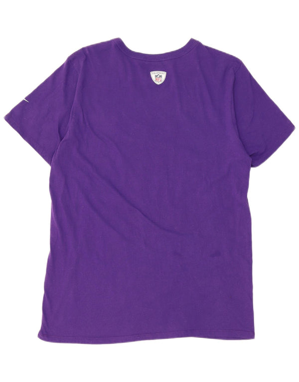 Nike Herre Minnesota Vikings Grafisk T-Shirt Top Medium Lilla Bomuld