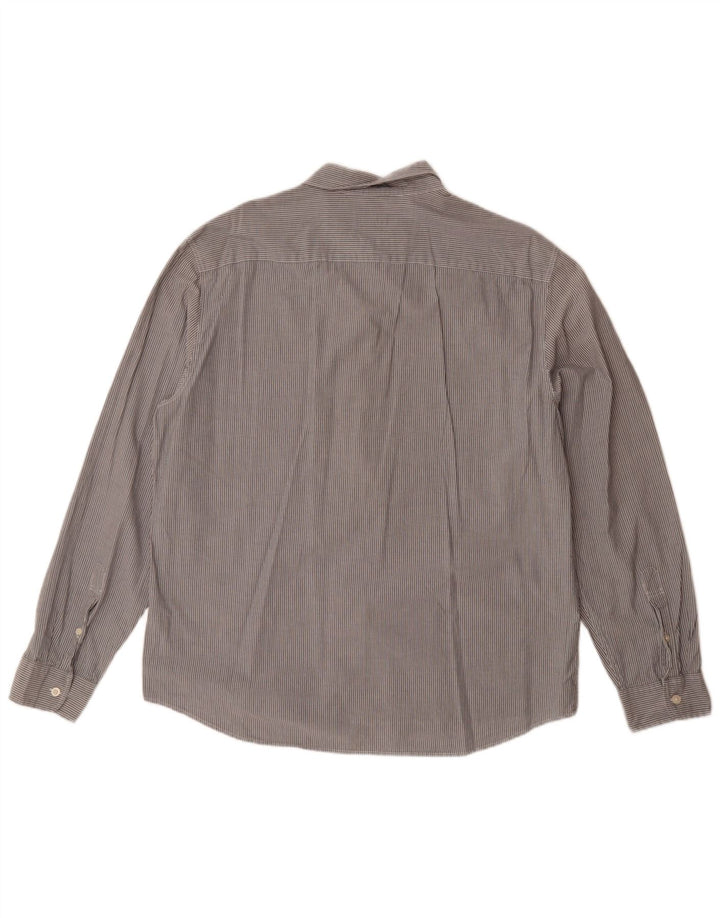 JACK WILLS Herre Slim Fit skjorte XL Grå nålestribet bomuld