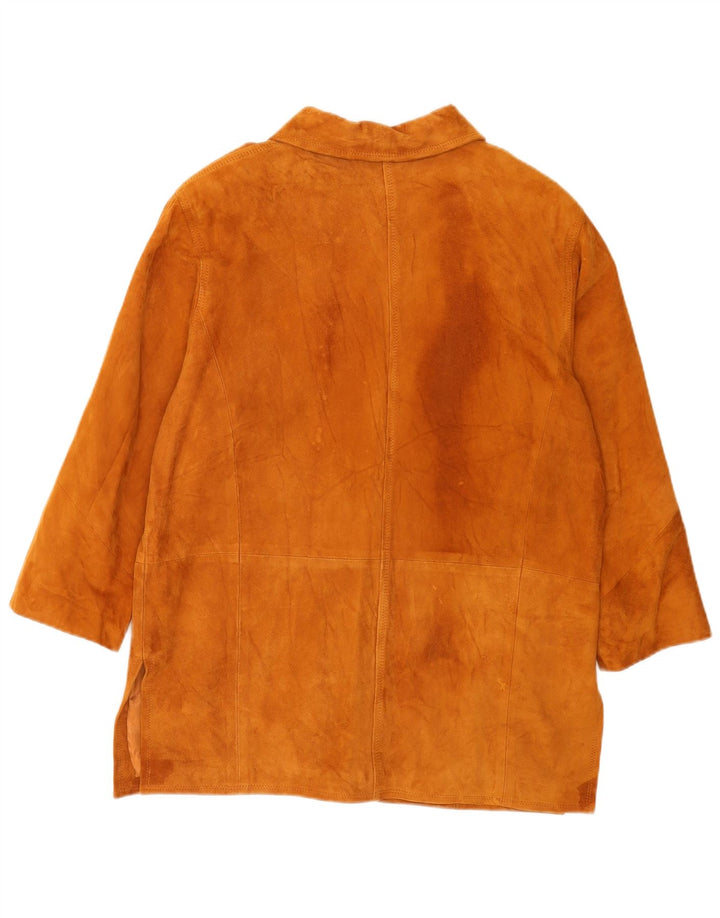 Vintage dame ruskindsjakke IT 42 medium brunt læder