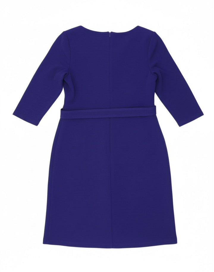 PHASE EIGHT Womens 3/4 Sleeve A-Line Dress UK 14 Large Blue Polyester