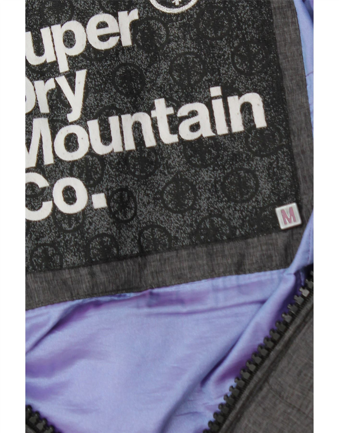 SUPERDRY Polstret frakke med hætte til kvinder UK 14 mellemgrå nylon