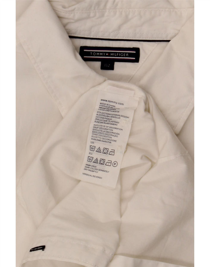 Tommy Hilfiger drengeskjorte 11-12 år hvid bomuld
