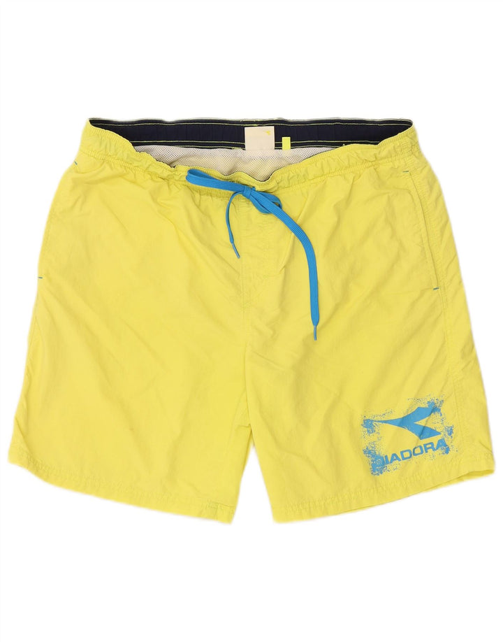 DIADORA Grafiske svømmeshorts til mænd XL Gul polyamid