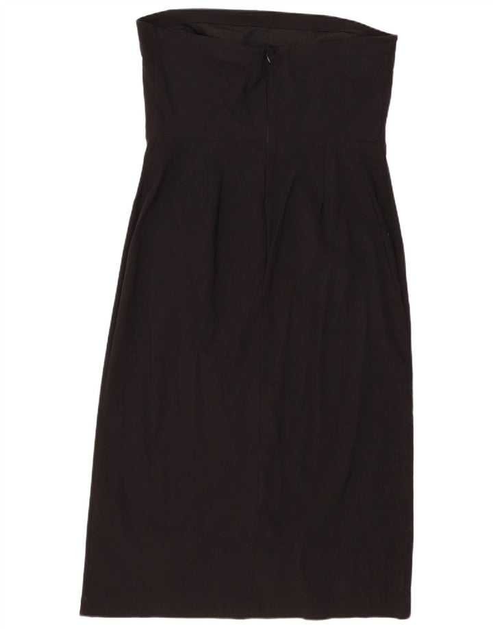 Marks & Spencer Dame Stropløs Kjole UK 18 XL Sort Viscose