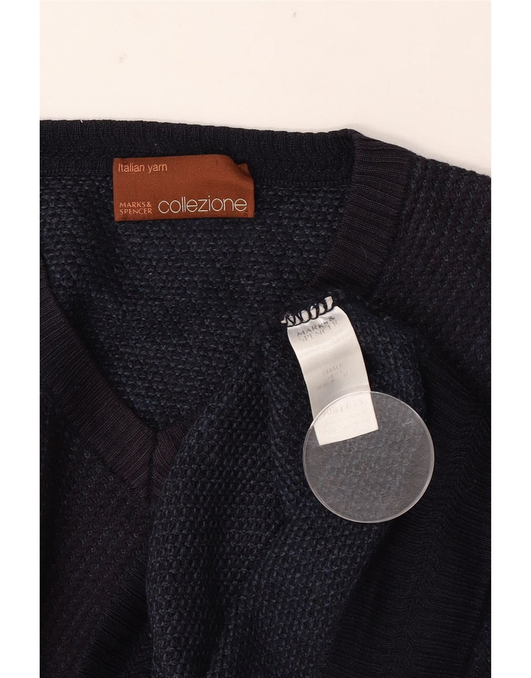 Marks & Spencer Herre V-hals sweater lille marineblå