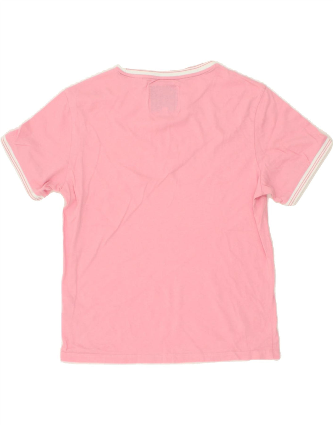 JACK WILLS Womens T-Shirt Top UK 12 Medium  Pink Cotton Vintage Jack Wills and Second-Hand Jack Wills from Messina Hembry 