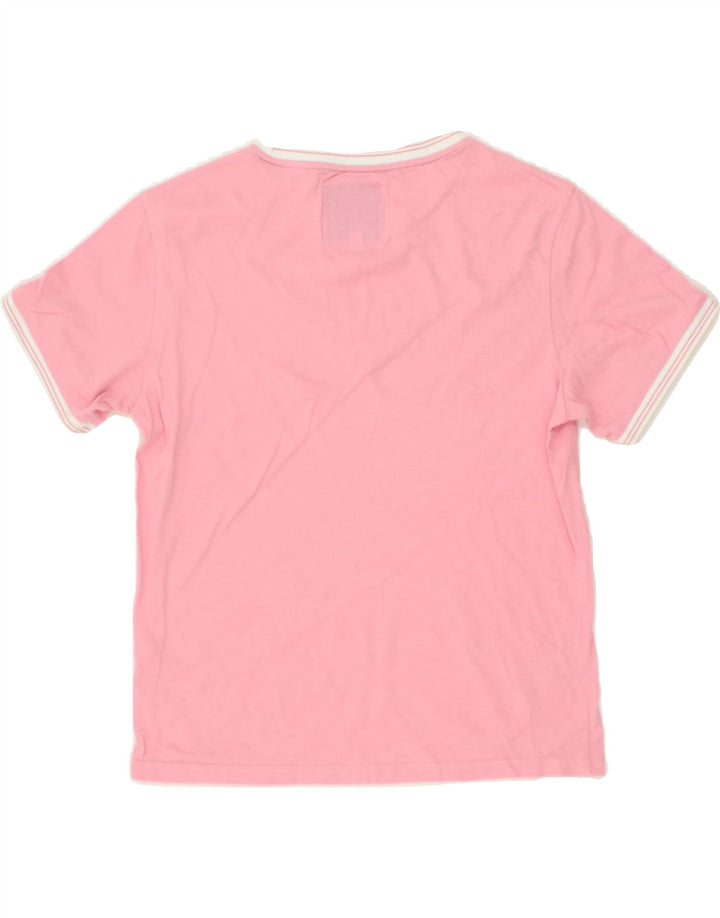 JACK WILLS Womens T-Shirt Top UK 12 Medium  Pink Cotton Vintage Jack Wills and Second-Hand Jack Wills from Messina Hembry 