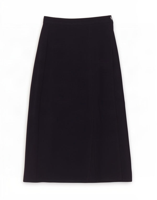 Max Mara Dame Midi Nederdel Small W26 Navy Blue