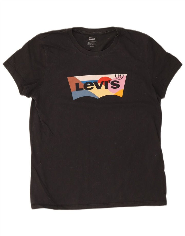 Levi's Herre grafisk T-shirt top lille sort bomuld