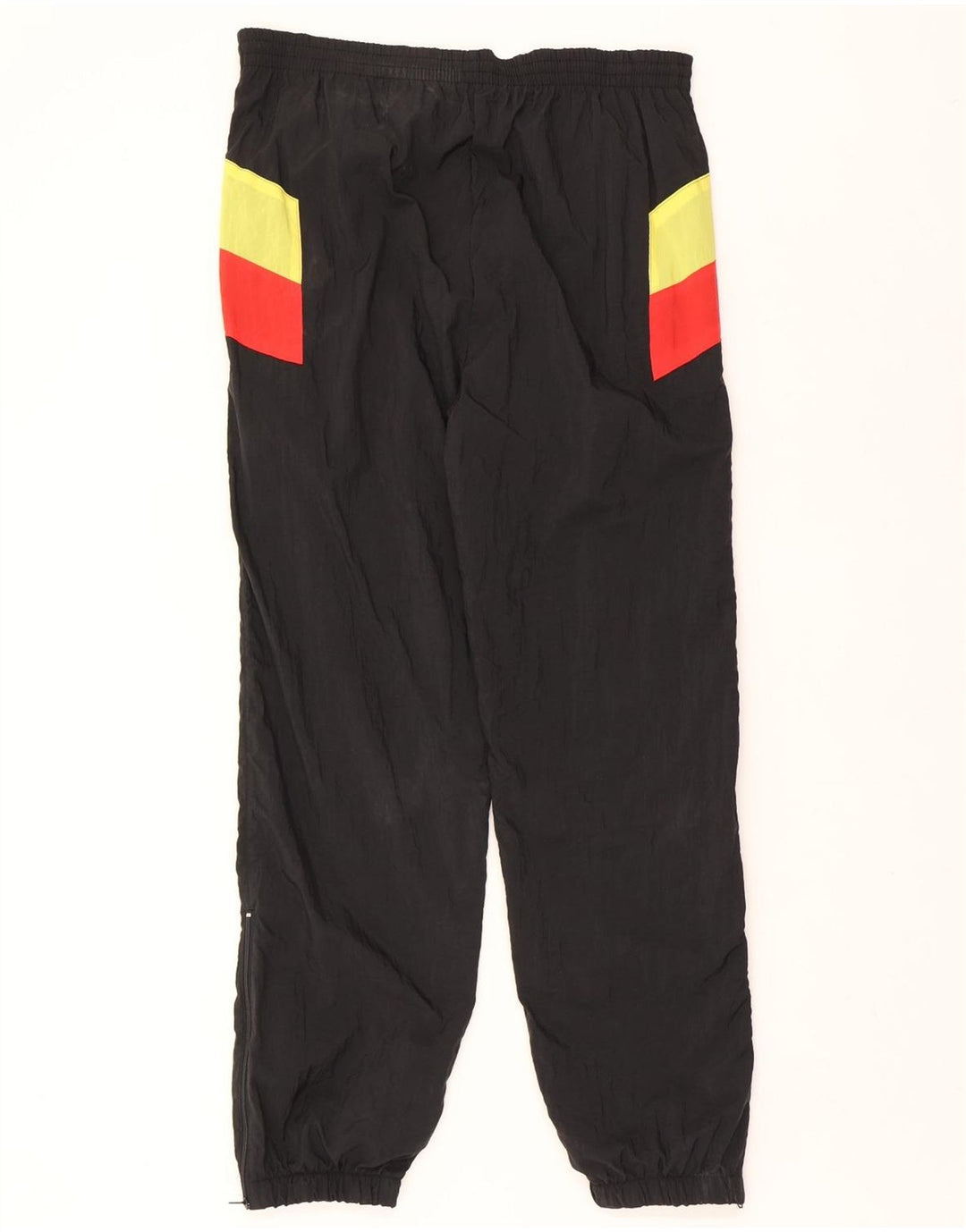 SALLER Mens Tracksuit Trousers Joggers Large  Black Colourblock Nylon Vintage Saller and Second-Hand Saller from Messina Hembry 