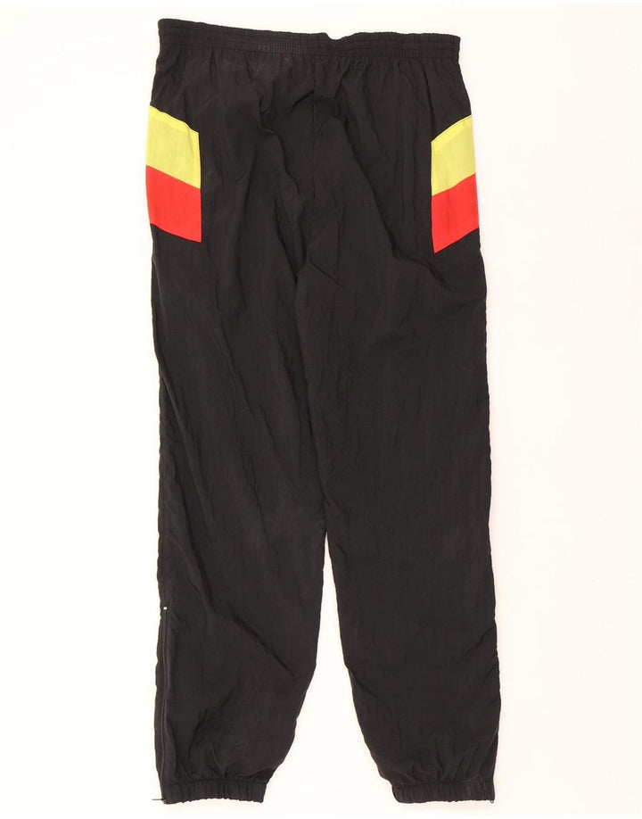 SALLER Mens Tracksuit Trousers Joggers Large  Black Colourblock Nylon Vintage Saller and Second-Hand Saller from Messina Hembry 