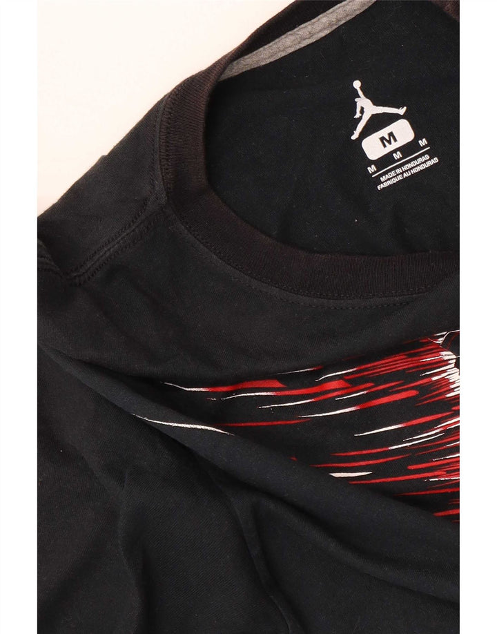 Jordan Herre Grafisk T-Shirt Top Medium Sort