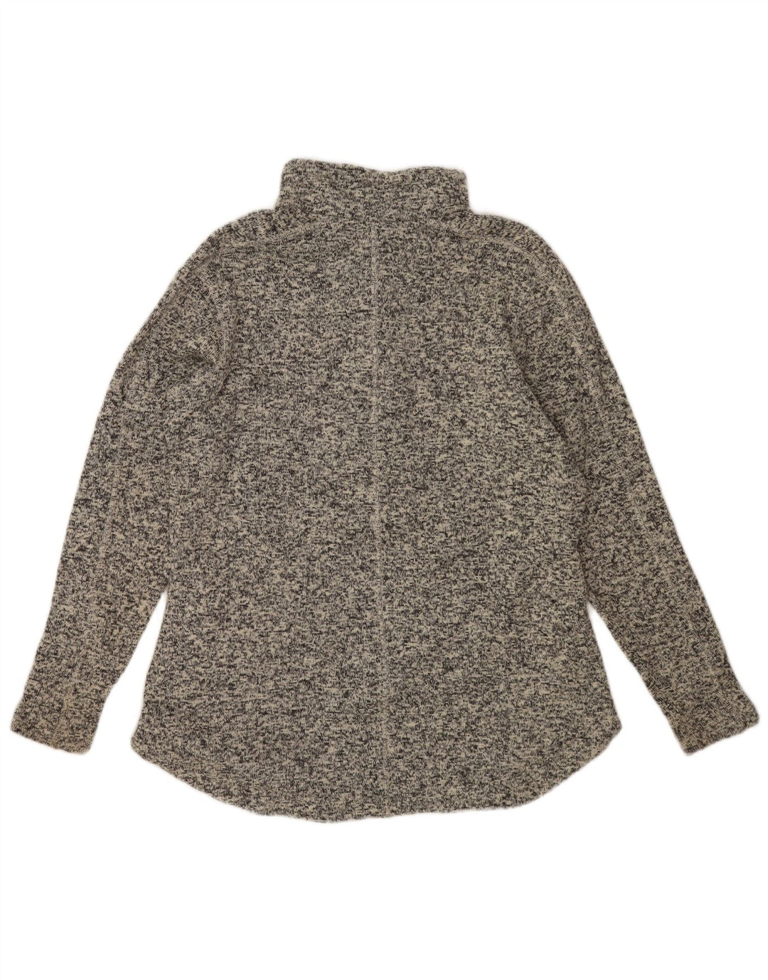 Columbia Herre Button Neck Sweatshirt Jumper Large Grå Flecked Polyester