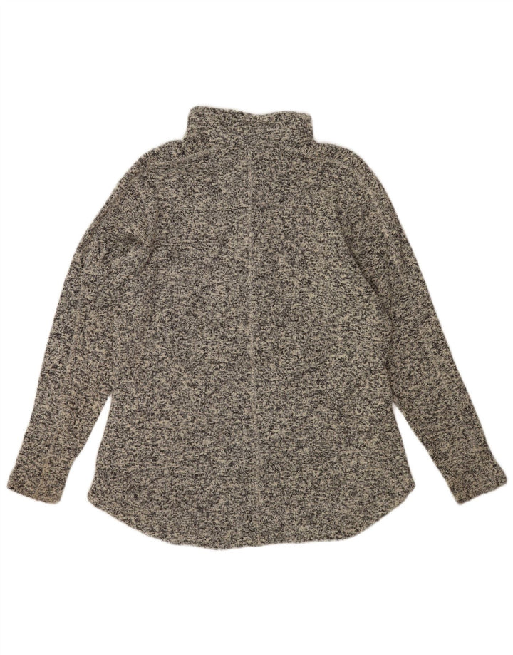 Columbia Herre Button Neck Sweatshirt Jumper Large Grå Flecked Polyester