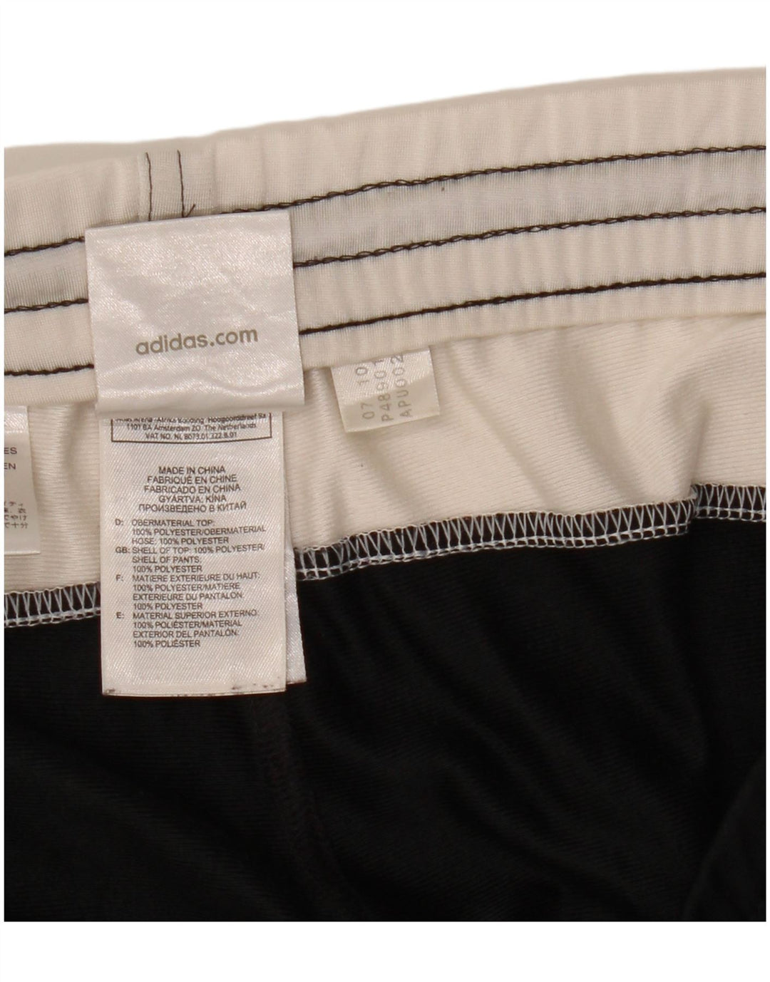 Adidas Træningsdragtsbukser til mænd UK 40/42 Medium Sort Colourblock Polyester