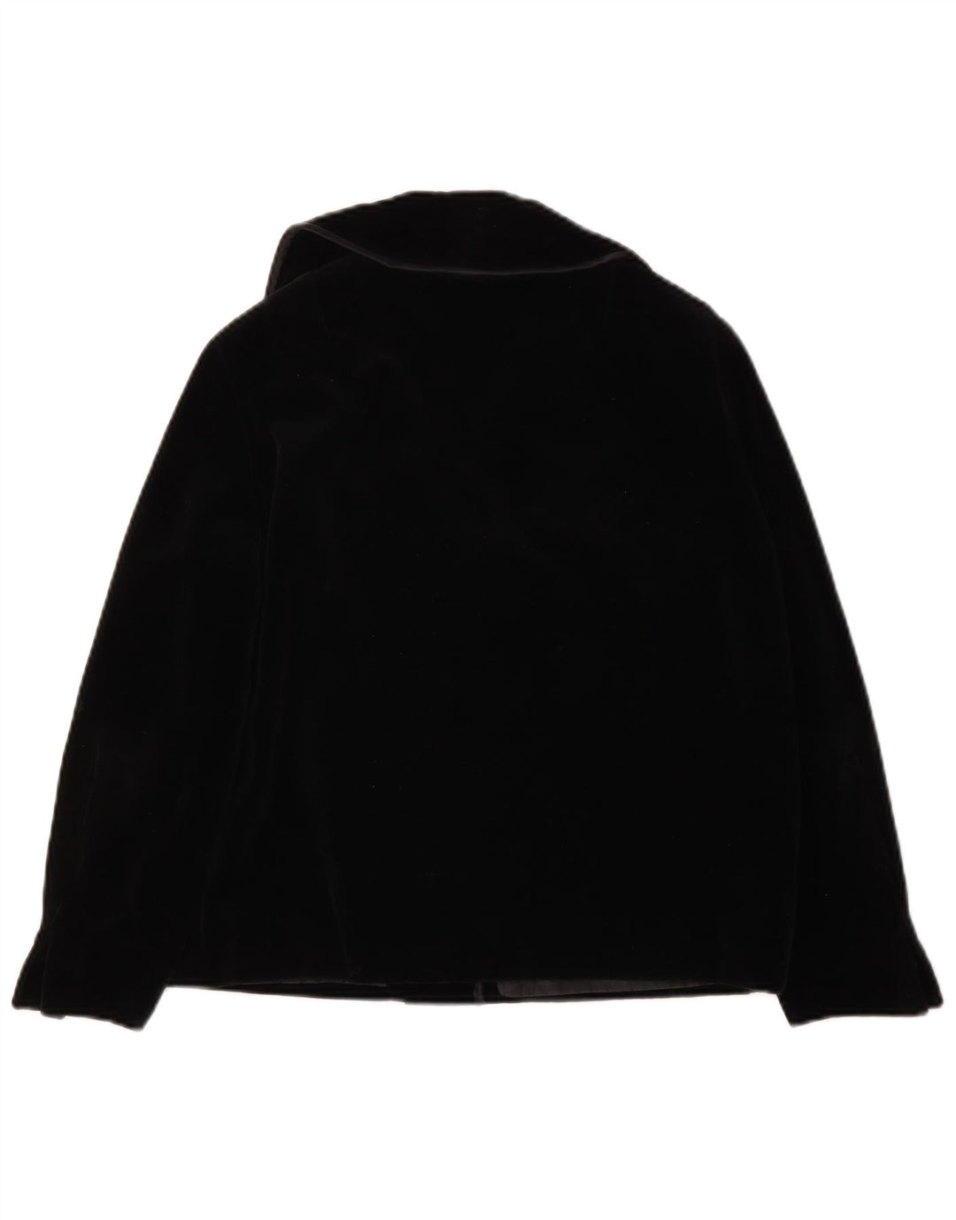 Vintage Dame 4 Button Velvet Blazer Jacket UK 14 Large Black