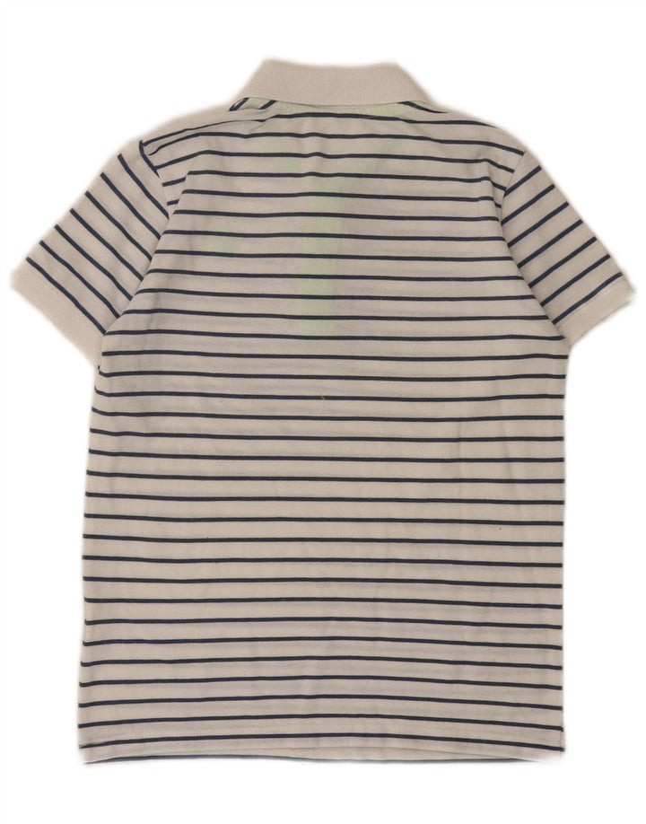 Benetton Boys Polo Shirt 8-9 År Stor Hvidstribet Polyester