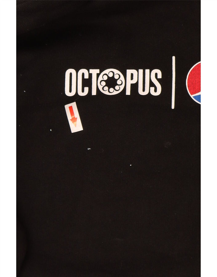 Octopus grafisk hættetrøje til mænd mellem sort bomuld