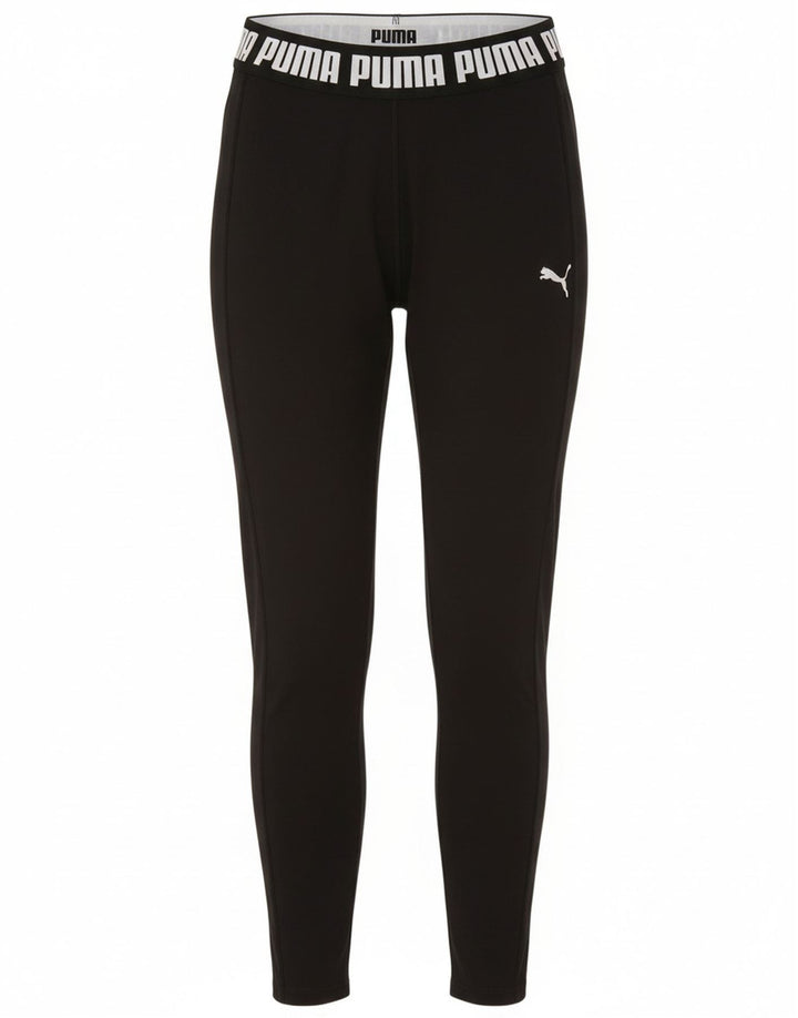 Puma Graphic Crop Leggings til kvinder UK 14 Large Black