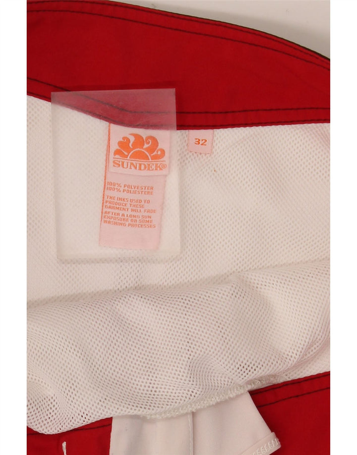 Sundek Herre Grafiske Badeshorts Stor Hvid Polyester