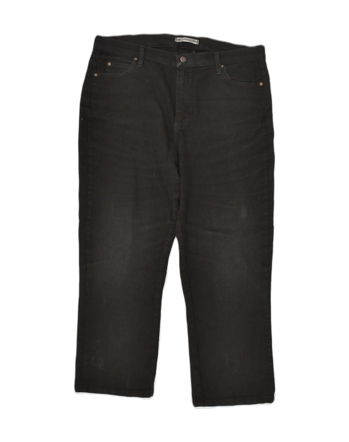 LEE Womens Relaxed Fit Straight Jeans US 14 XL W36 L27 Black Cotton | Vintage Lee | Thrift | Second-Hand Lee | Used Clothing | Messina Hembry 