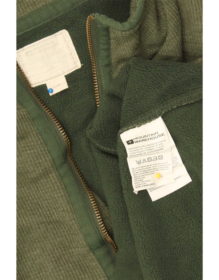 Mountain Warehouse Herre Zip Neck Sweatshirt Jumper Large Grøn Polyester