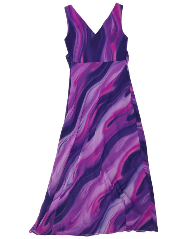 Debenhams Dame ærmeløs Maxikjole UK 12 Medium Lilla Tie Dye