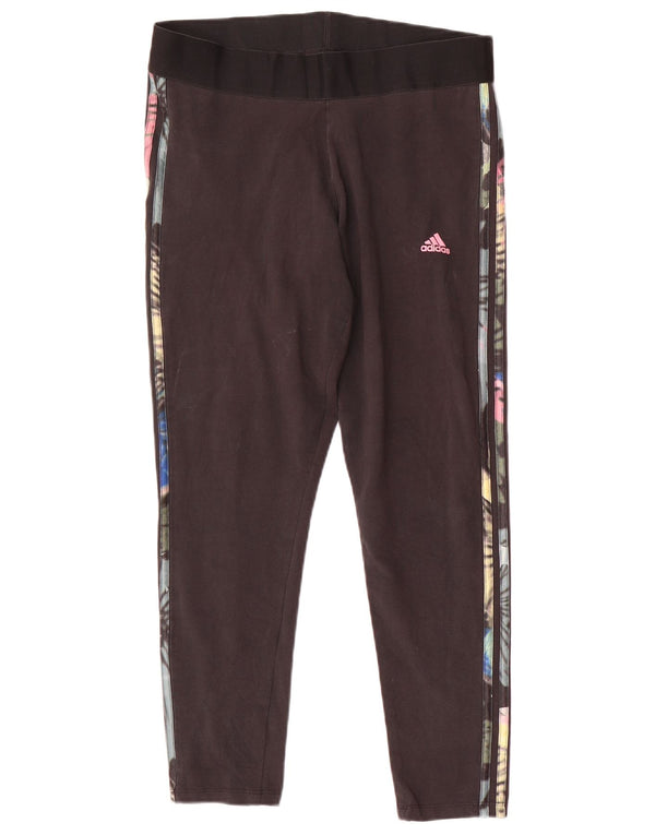 Adidas Dame Leggings UK 16/18 Large Black Bomuld