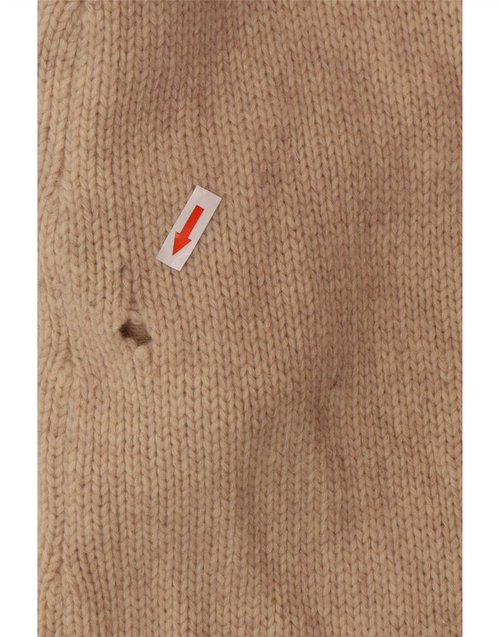 White Stuff Womens Longline Hooded Cardigan Sweater UK 12 Medium Beige