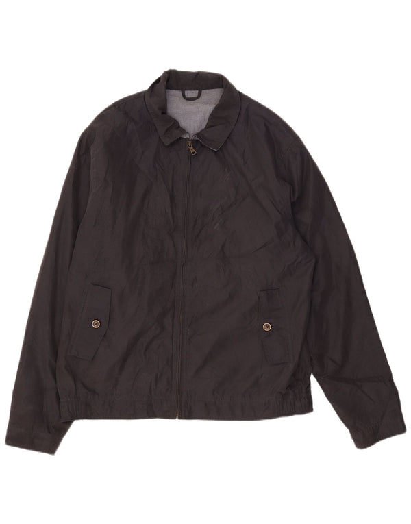 Marks & Spencer Herre Bomber Jacket UK 40 Large Navy Blue Polyester
