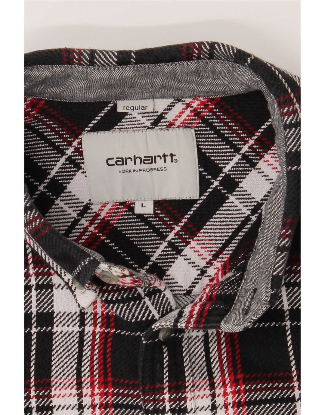 Carhartt Herre Worker Wear Regular Fit Flannel Shirt Large Black Plaid