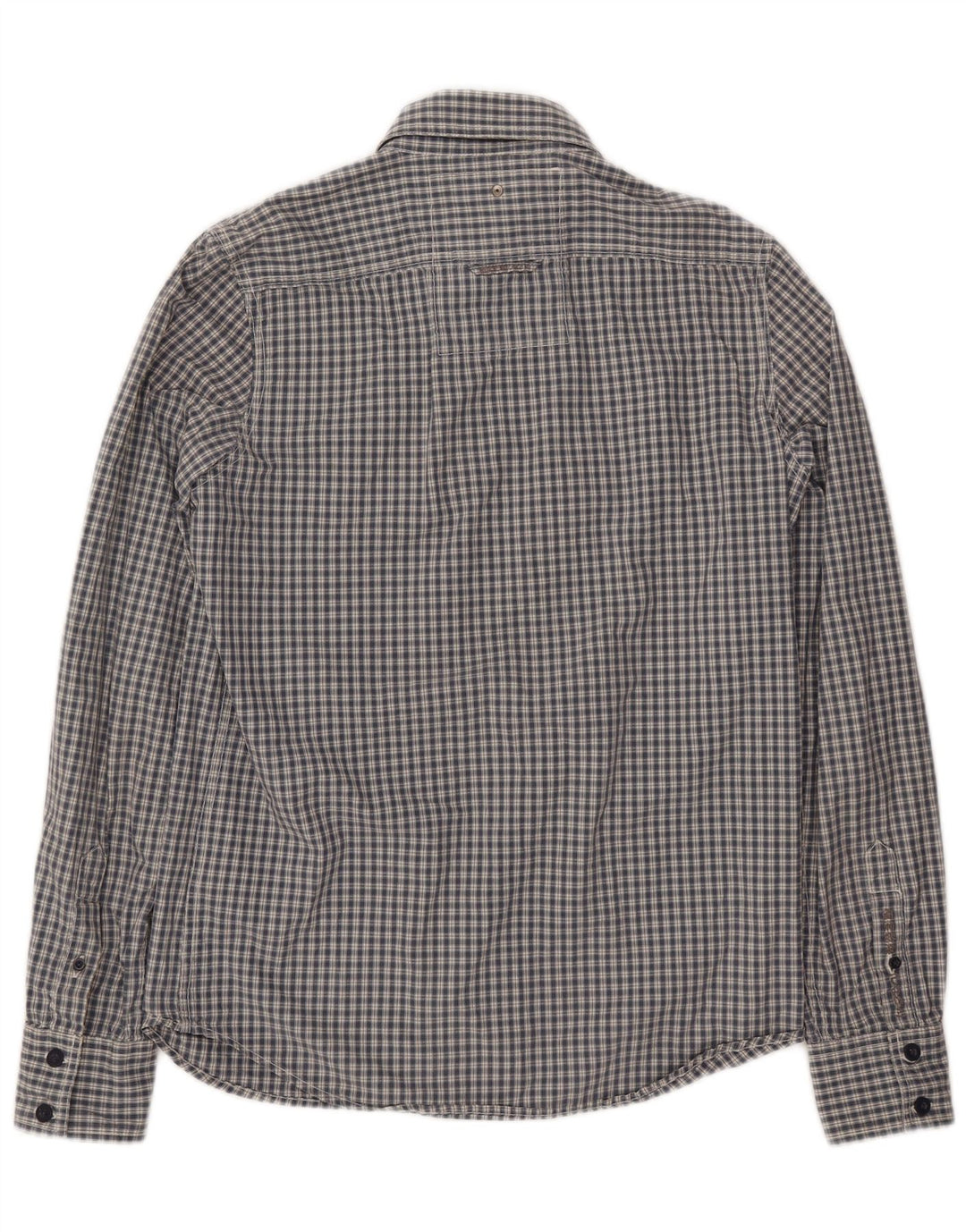 Superdry herreskjorte stor blå ternet bomuld